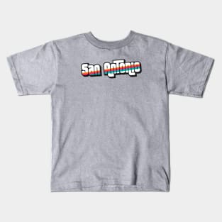 Retro San Antonio Word Art with Stripes 210 Kids T-Shirt